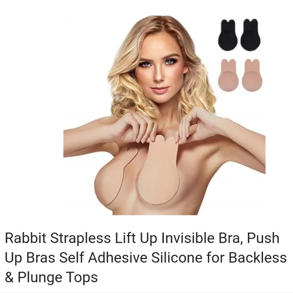 Rabbit strapless adhesive bras (2 sets)